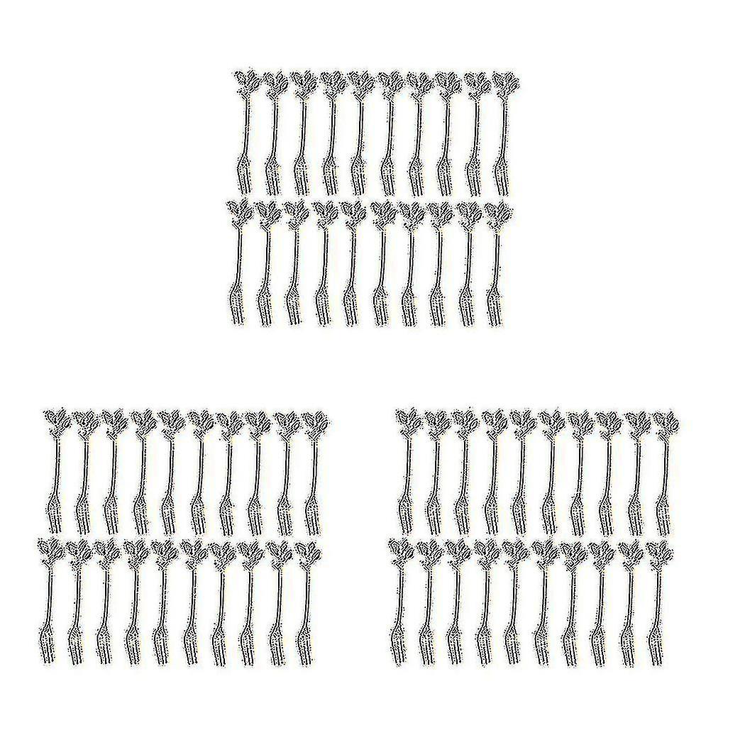 60pcs Stainless Steel Flatware Fruit Fork Dinnerware Appetizer Snack Dessert Fork Kitchen Tableware