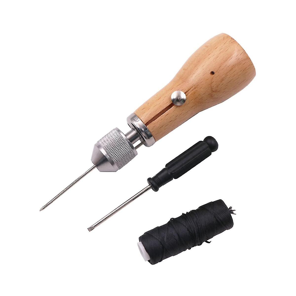 Diy χέρι ράμμα εργαλείο περίπτωση τσάντα κερί νήμα καμβά κωνική βελόνα