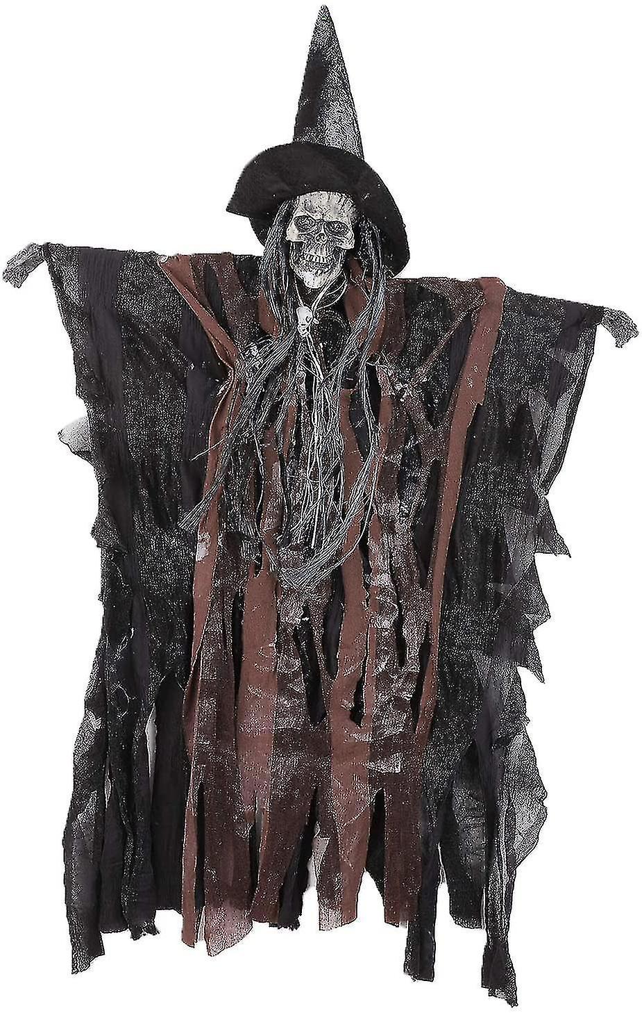 Ghost Skull Decoration With Led Flashing Flying Ghoul Christmas Decoration Props