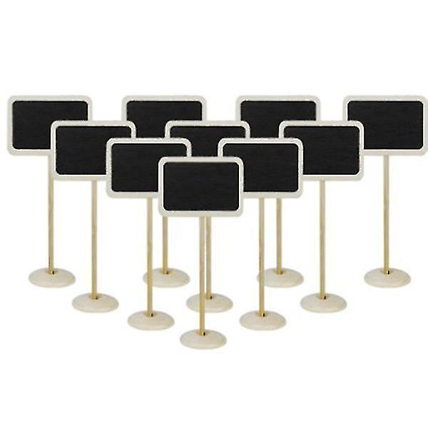 10pcs Children Mini Blackboard Chalkboard Wordpad Message Board With Holder Base For Wedding Or Home