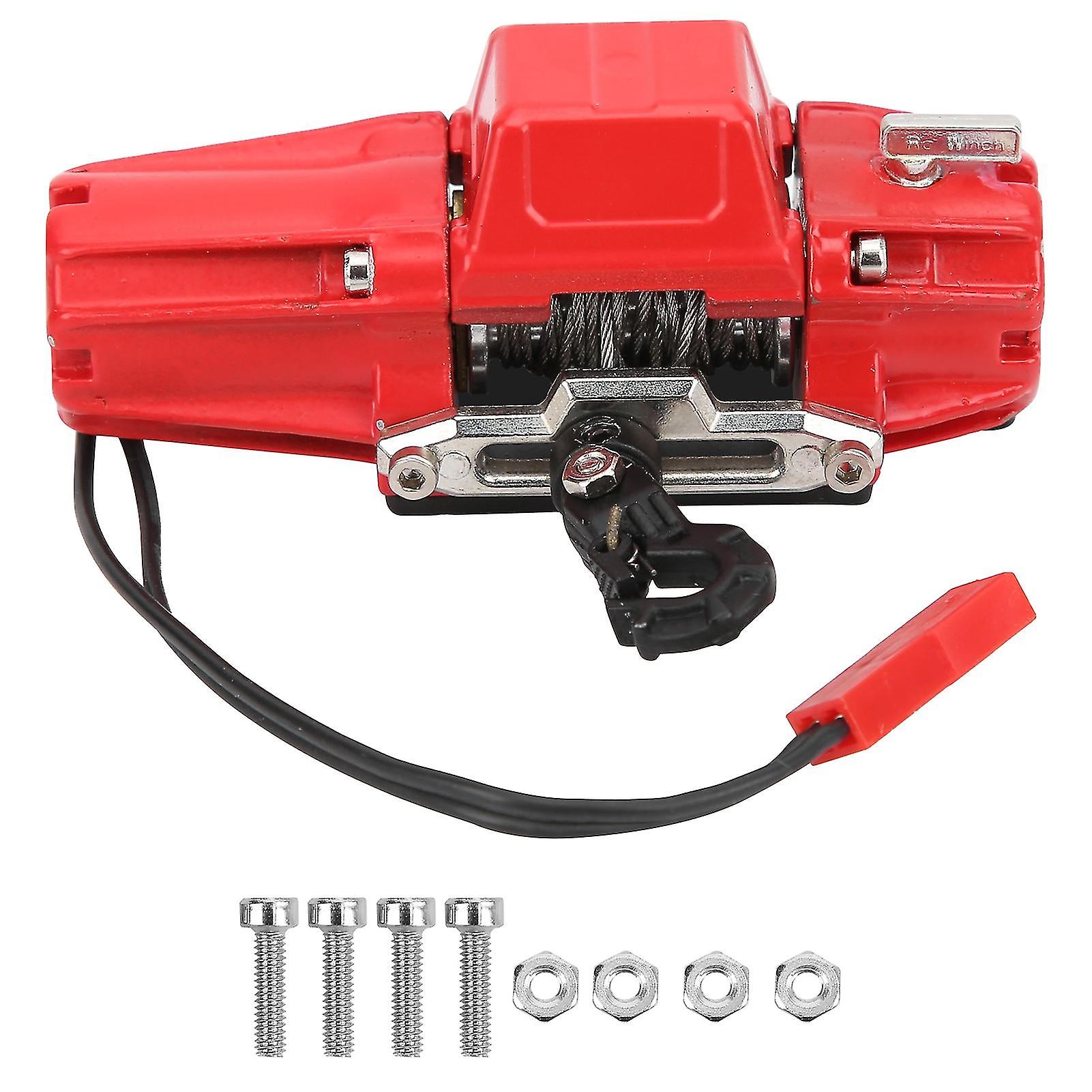 Rc Car Single Motor Winch With Line For Scx10 90046/traxxas Trx4/redcat 1/10 Rc Carred