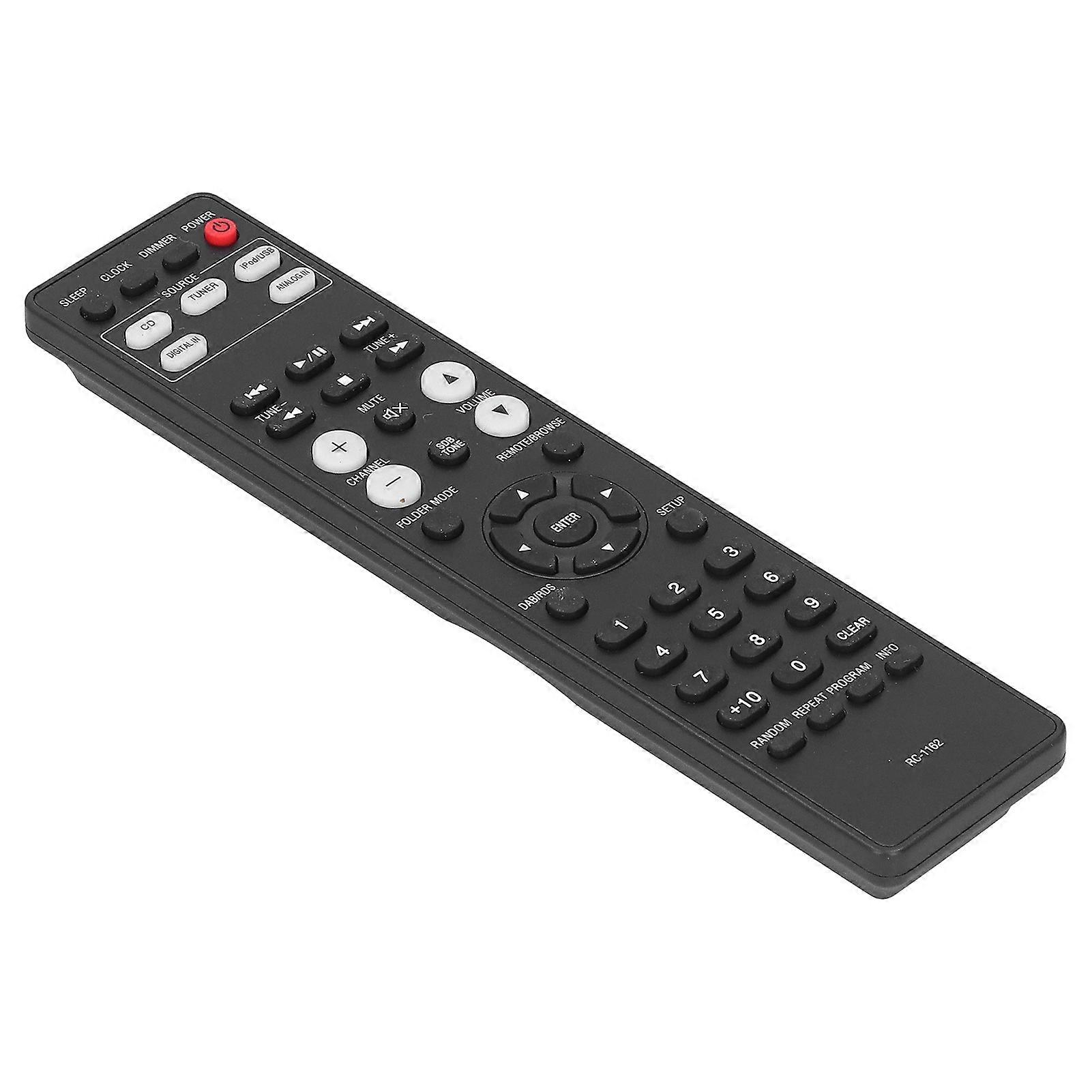 RC‑1162 Universal Big Button TV Remote Control Replacement Compact ABS Black Controller