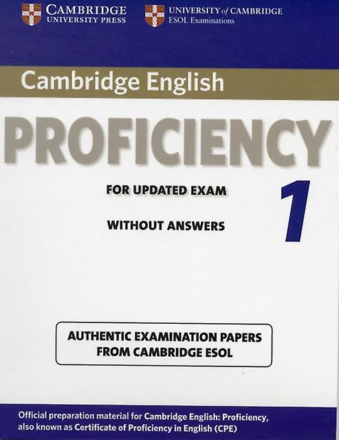 Cambridge English Proficiency 1 For Updated Exam Students Book Without Answers by Cambridge ESOL Paperback Book