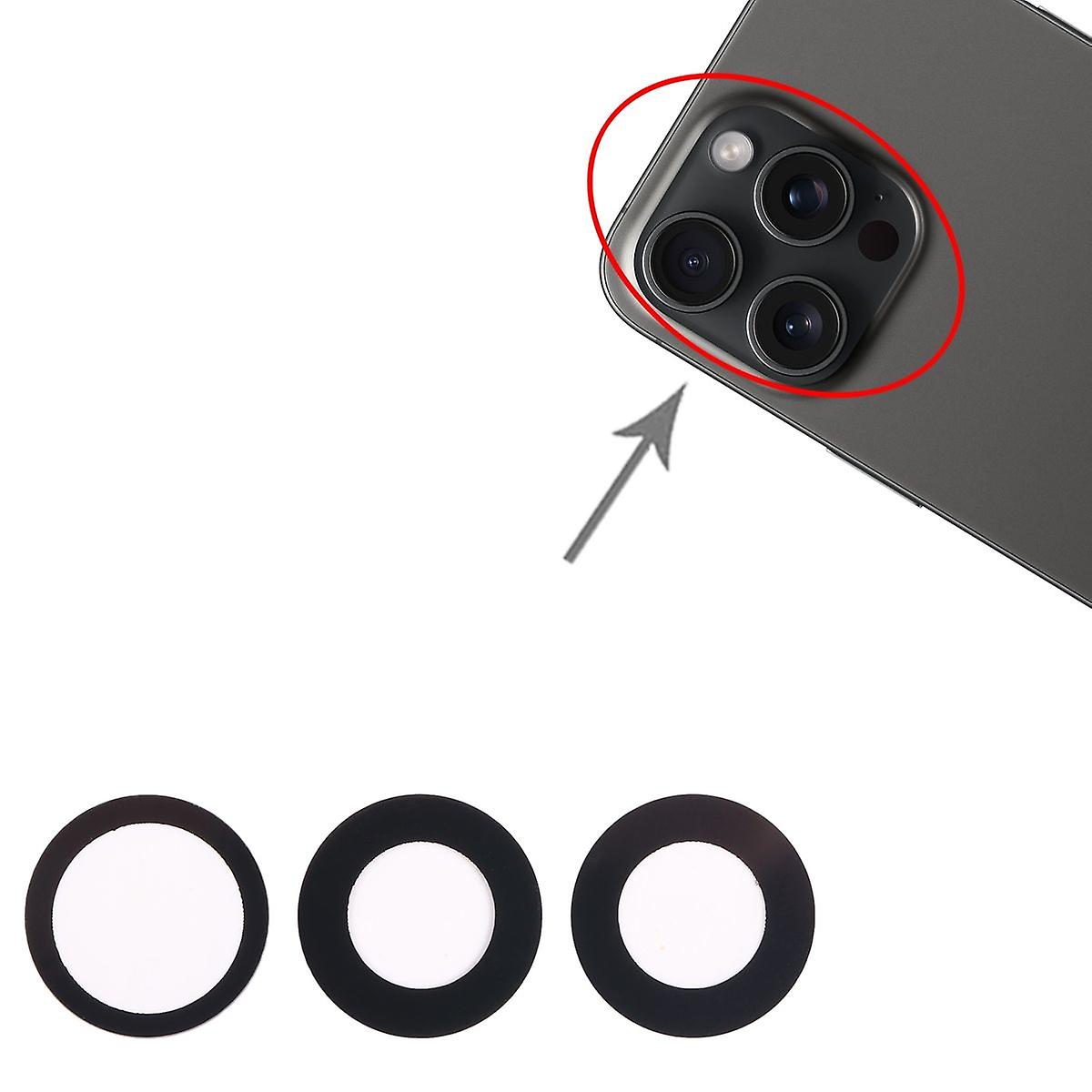 3 Pcs Back Camera Lens Socket Protector for Apple iPhone 15 Pro Max Spare Part