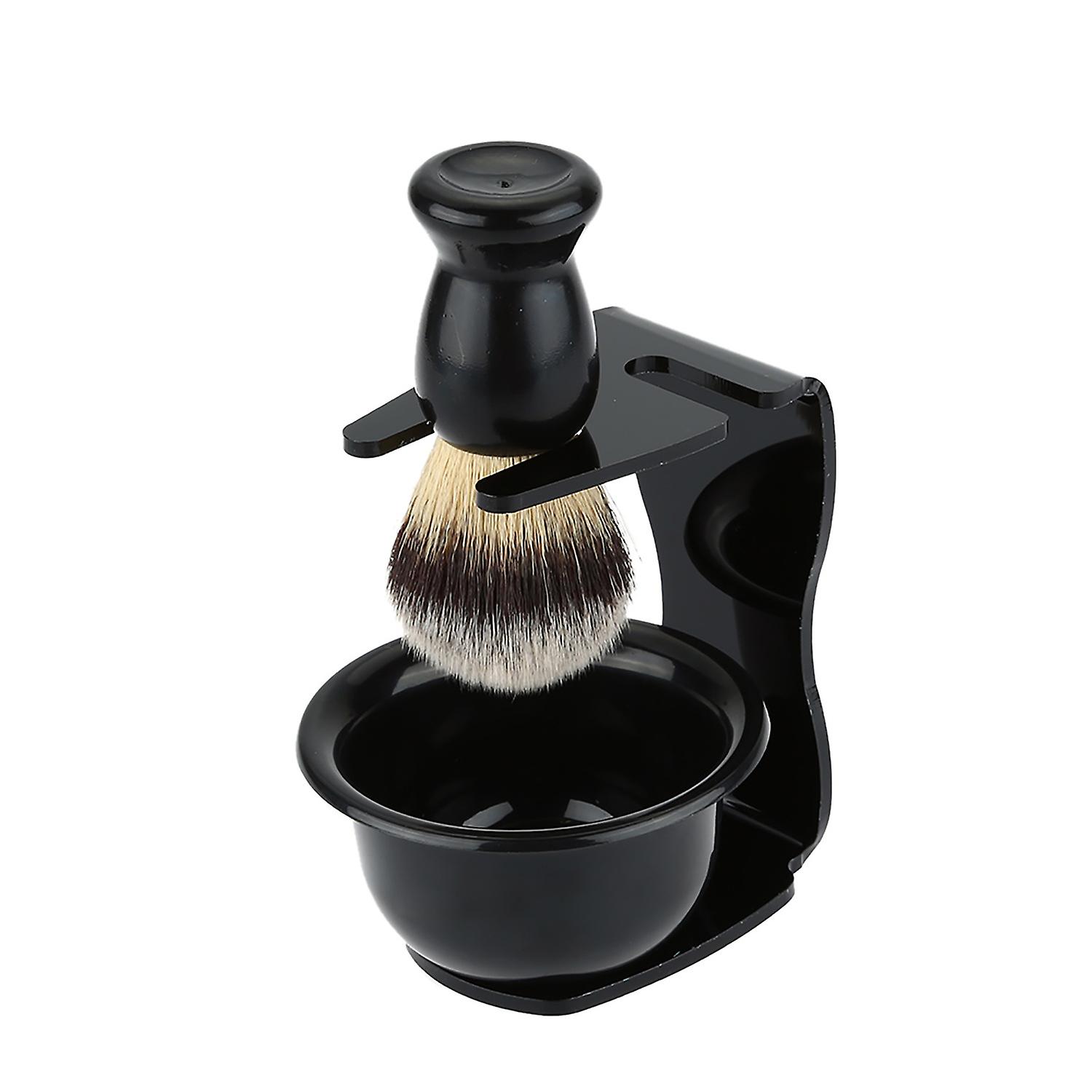 3 In 1 Shaving Brush Kit Shaving Frame Base + Shaving Soap Bowl + Shaving Bowl Modern Design Bris