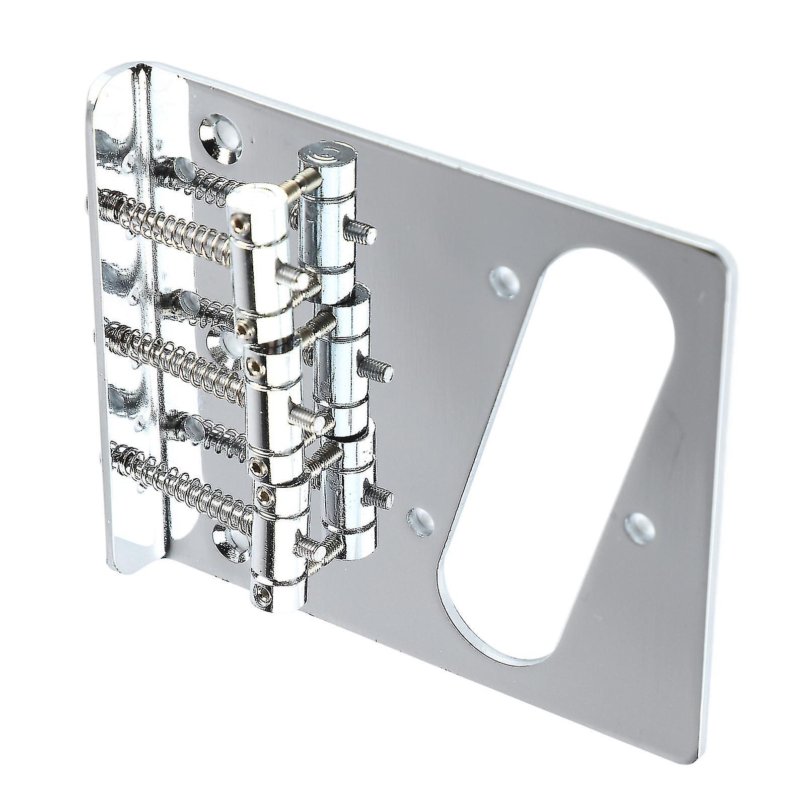 Electric Guitar Bridge 3 String Saddle with Single Coil Pickup Hole Instrument Accessory 