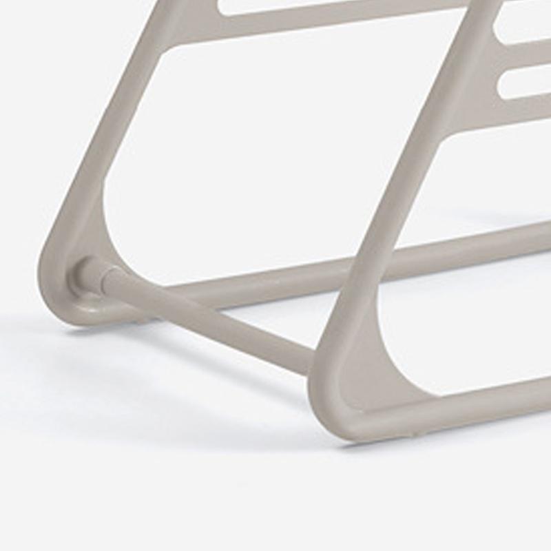 Hanger Storage Rack PP Triangular Rounded Design Shelf Multifunctional Organizer Gray 