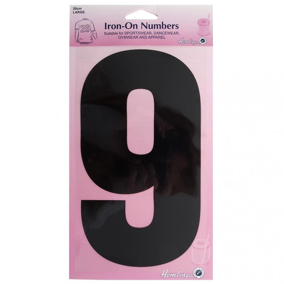 Hemline Number Patch Motif Black Number 9 - each