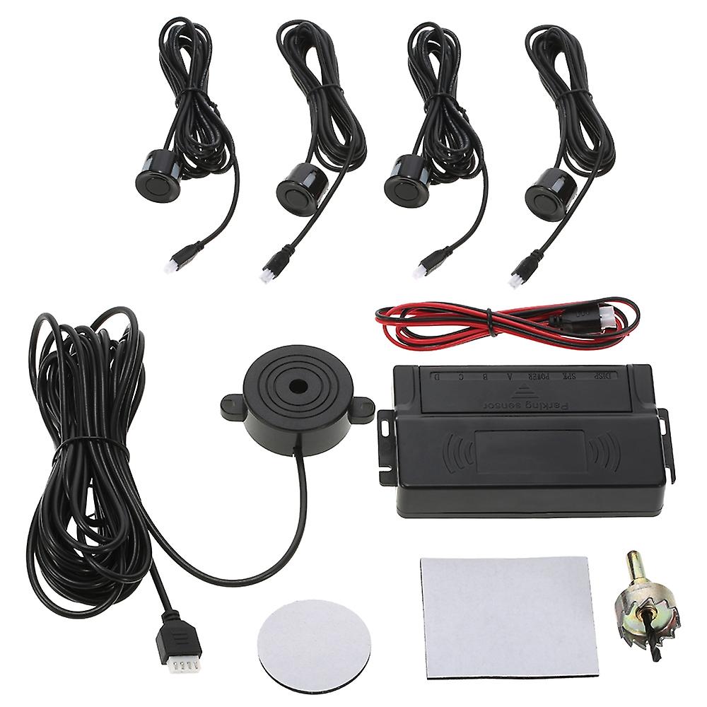 Car Auto 4-Sensor Parking Radar Kit Reverse Radar Alarm System