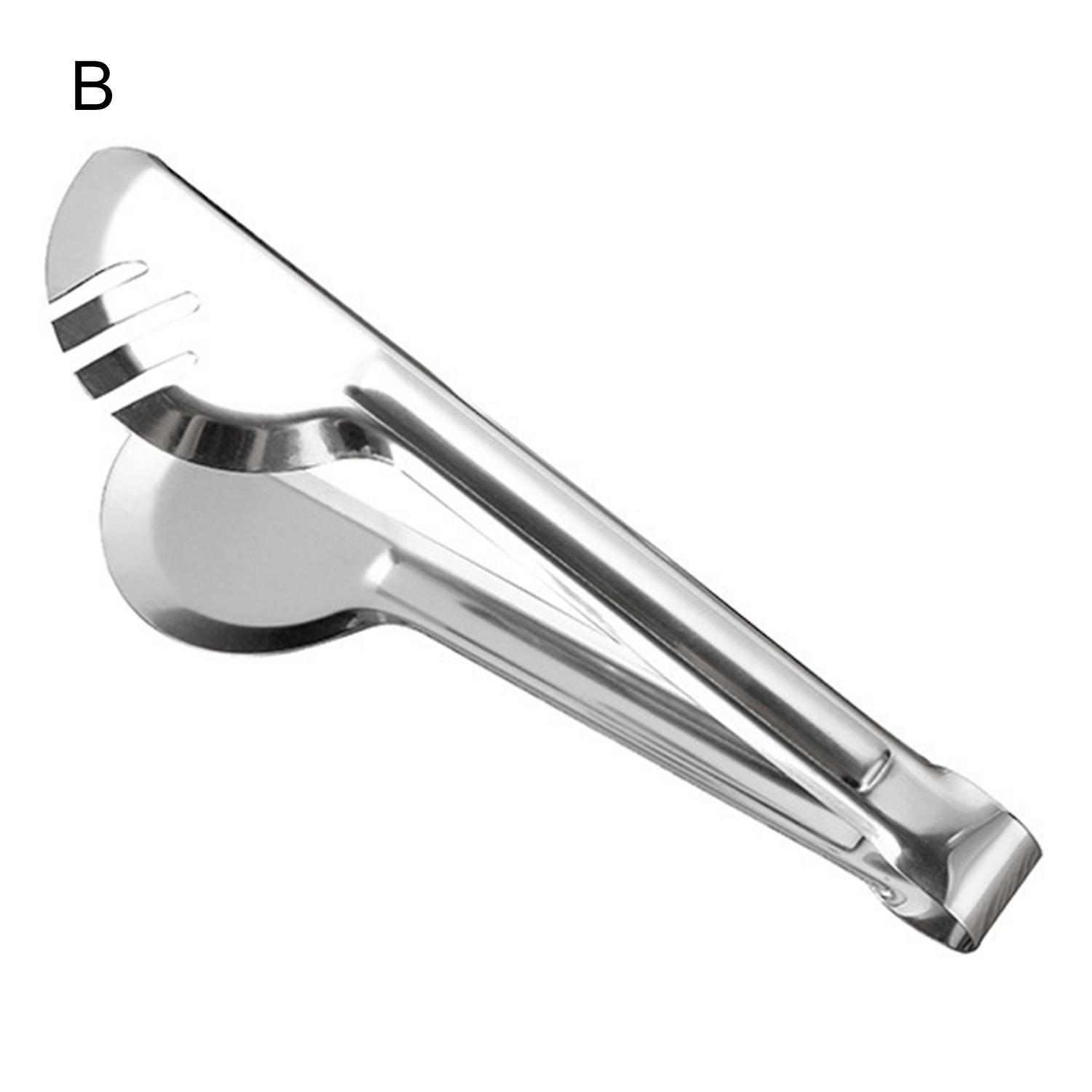 ZHOUBA Food Tong Non-slip Labor-saving Stainless Steel Widely Used Cooking Clamp for Buffet