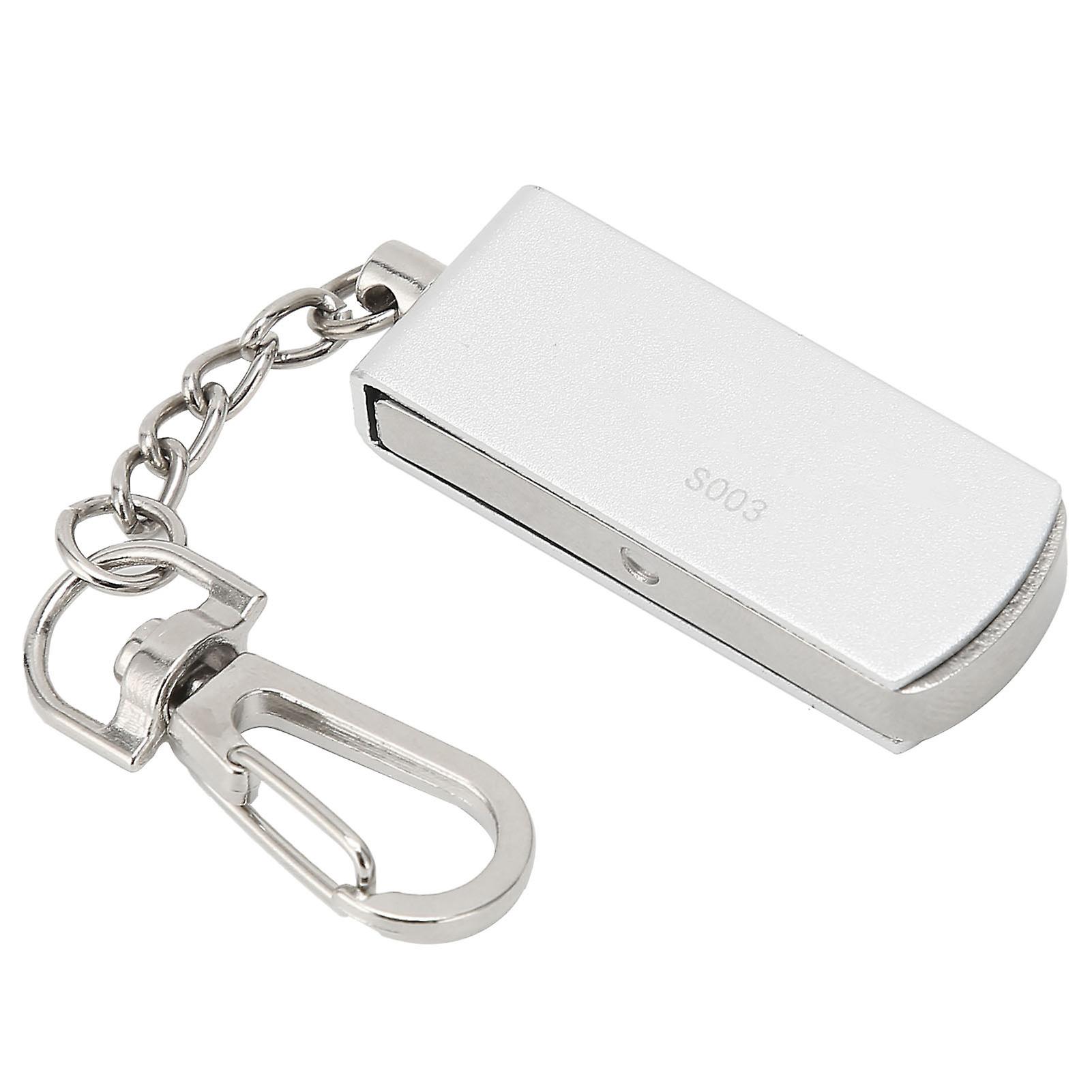 Rotating U Disk S003 4GB Zinc Alloy High Speed Silver Flash Drive