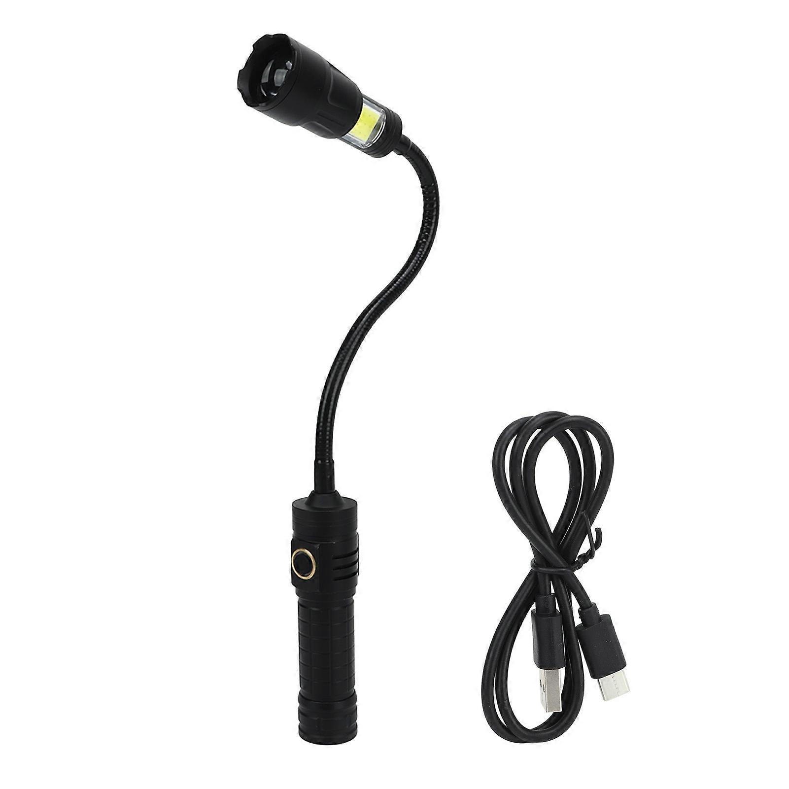 1000LM LED Work Light Magnetic Flexible LED Flashlight TYPE C Zoomable Torch Light with COB Side Light