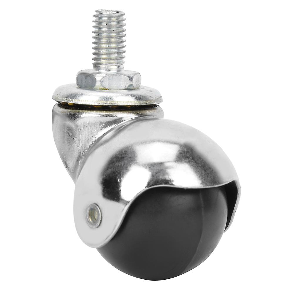 4Pcs 1.5 Inch Universal Ball Caster Wheels M10 Screw Stem Lightweight Anti-Corrosion Furniture Casters