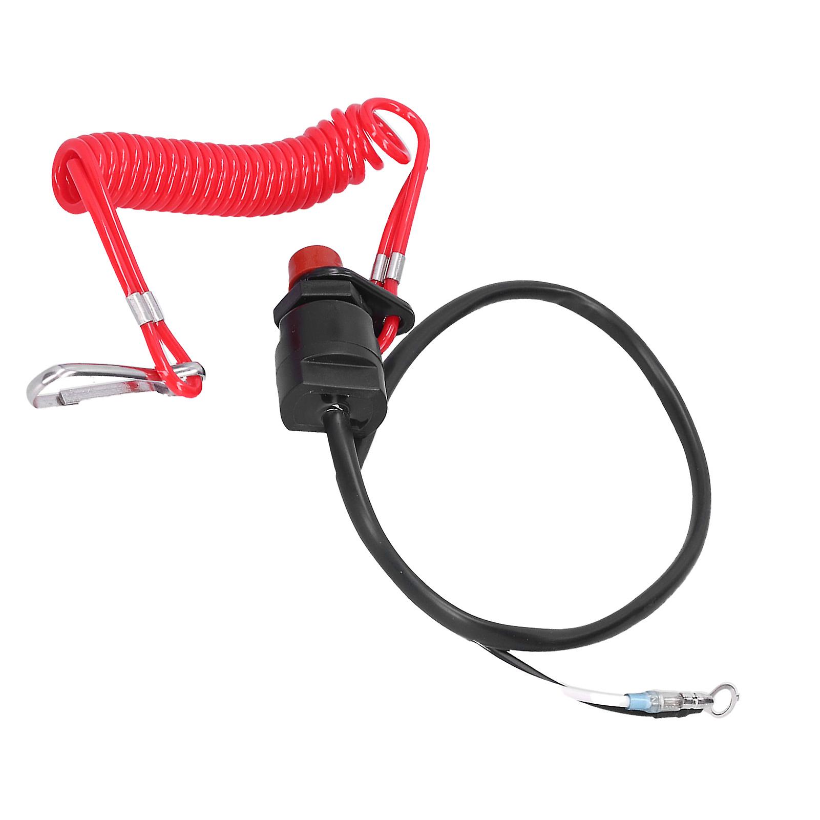 Universal Boat Outboard Engine Kill Stop Switch with Safety Lanyard Kit