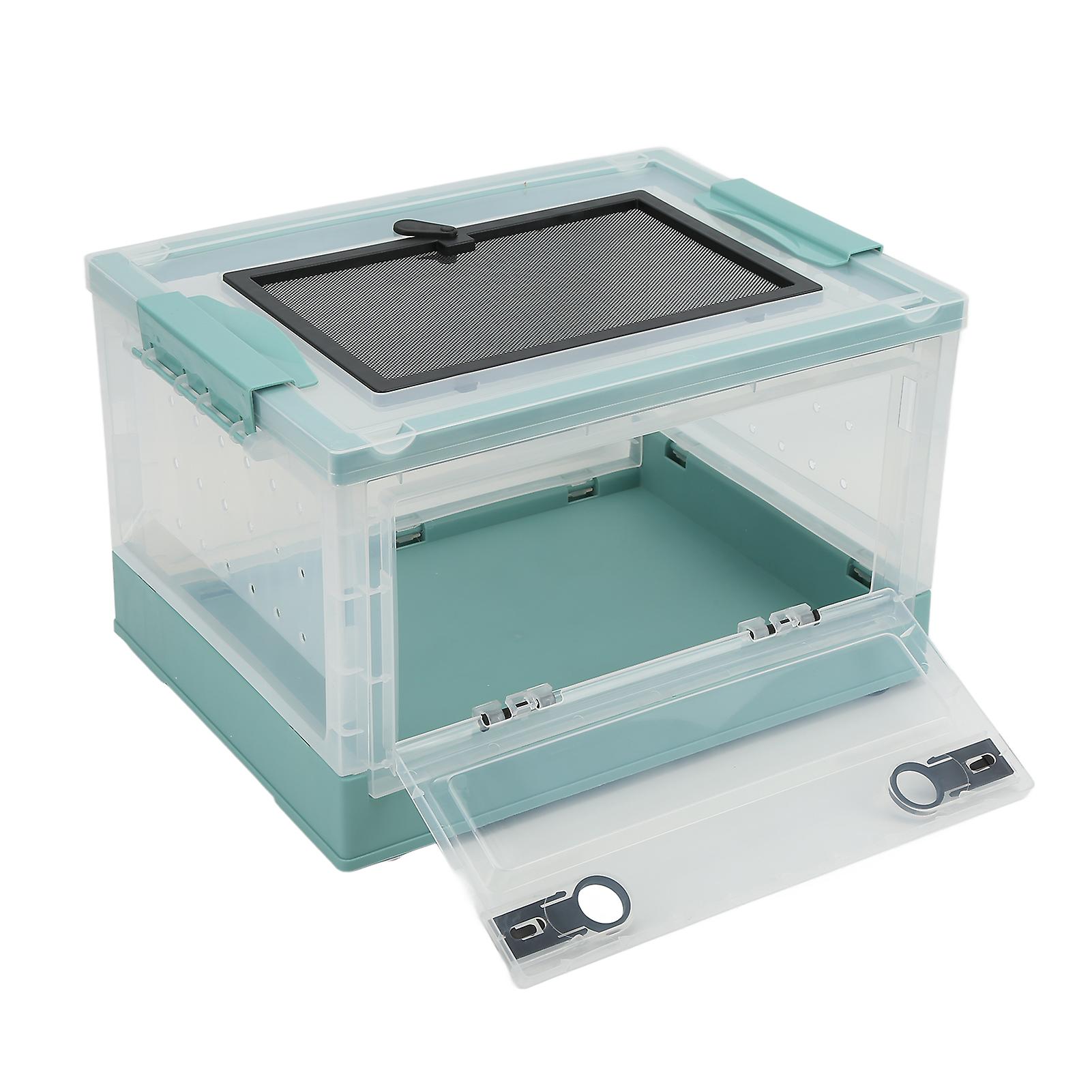 Reptiles Terrarium Ventilated Foldable Reptile Feeding Tank for Lizard Tortoise Frogs