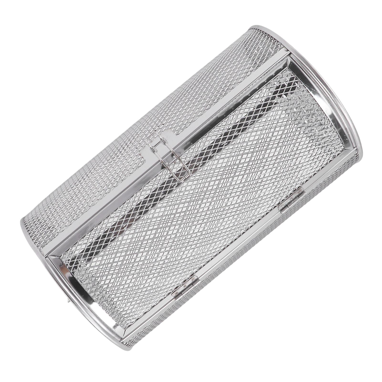 Stainless Steel Rolling Grilling Basket - Versatile Round Grill Cage for Roasting Nuts, Vegetables, and More on Your BBQ(Type D)