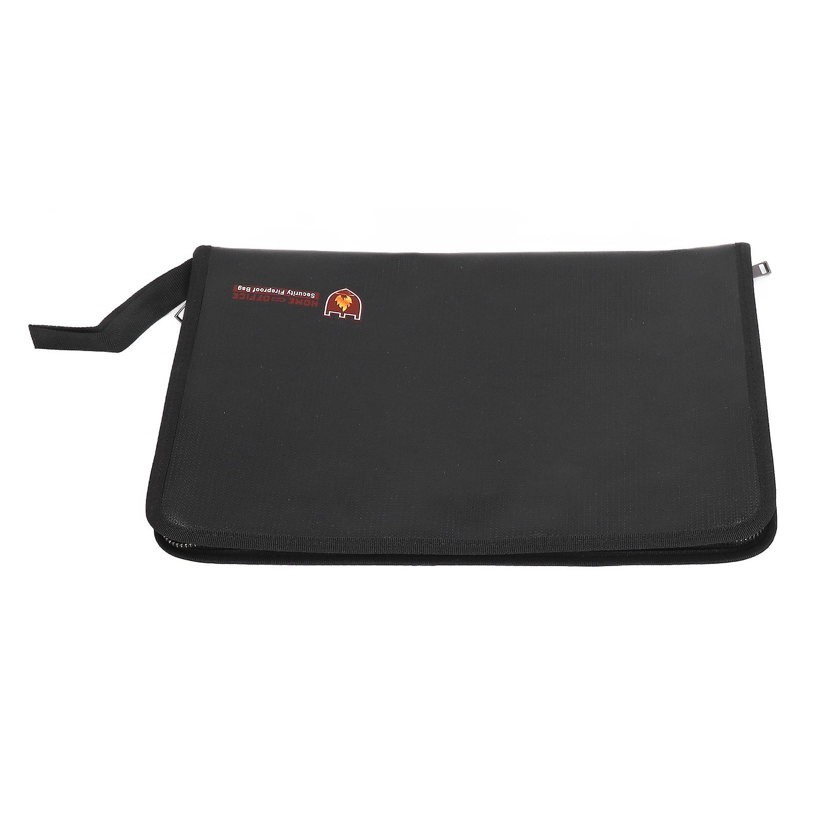 Fireproof File Folder Large Capacity 13 Layers Transparent Plastic Inner Pages Waterproof Document Holder for Office School 