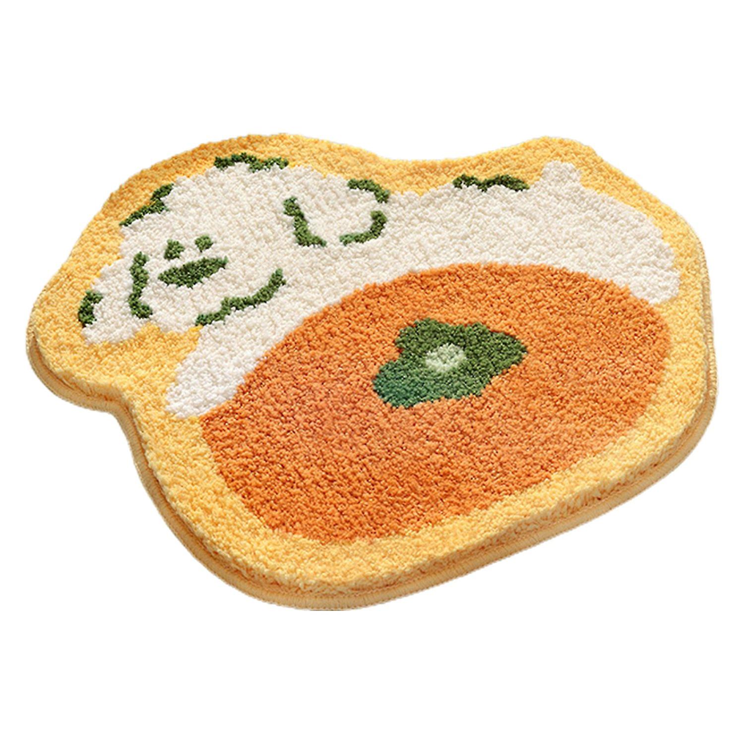 Bathroom Floor Mats Water Absorbent Cartoon Flower Shape Soft Quick-Drying Carpet for Ultimate Comfo