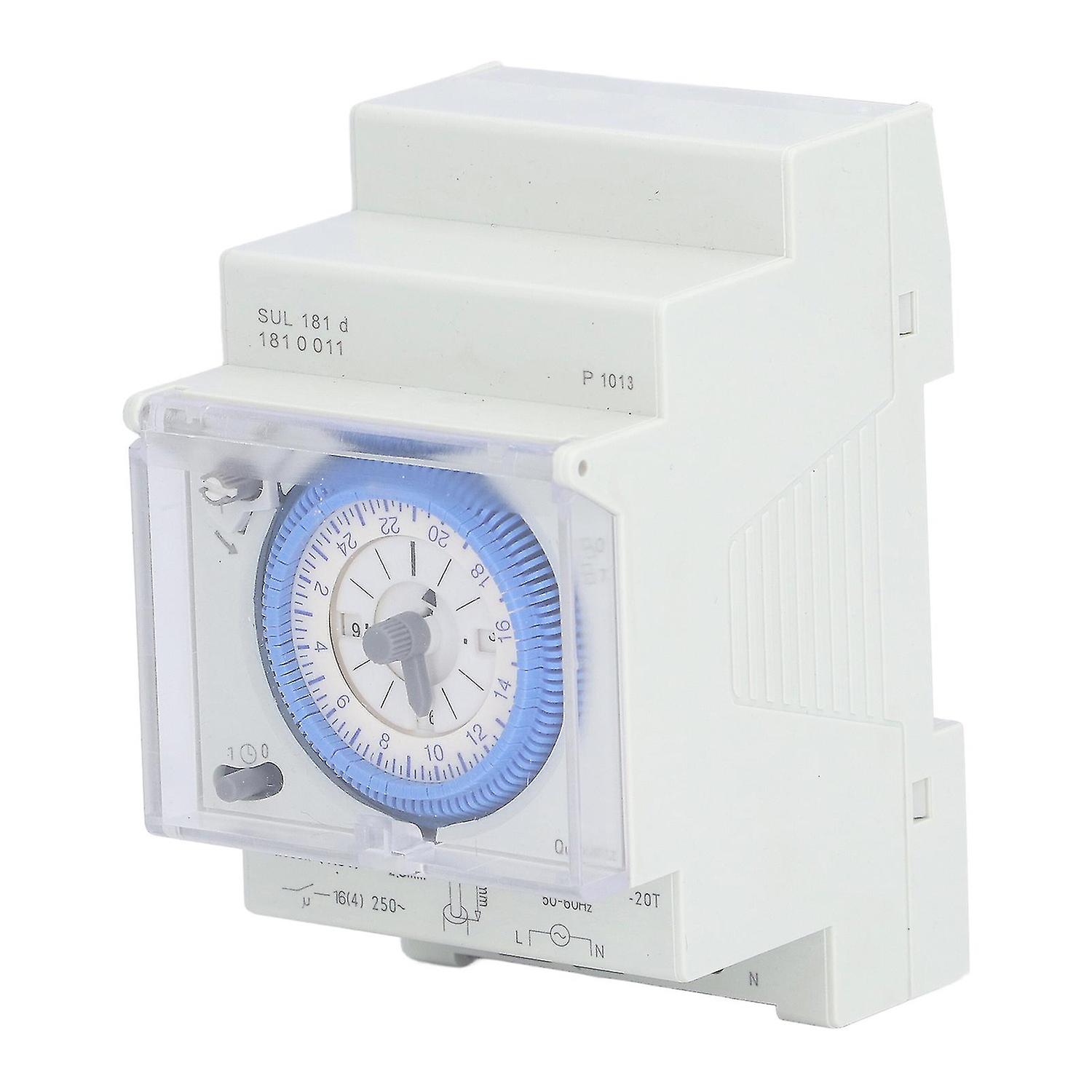 Mechanical timer switch 24-hour timer switch DIN rail with power reserve Sul 181d 110230v