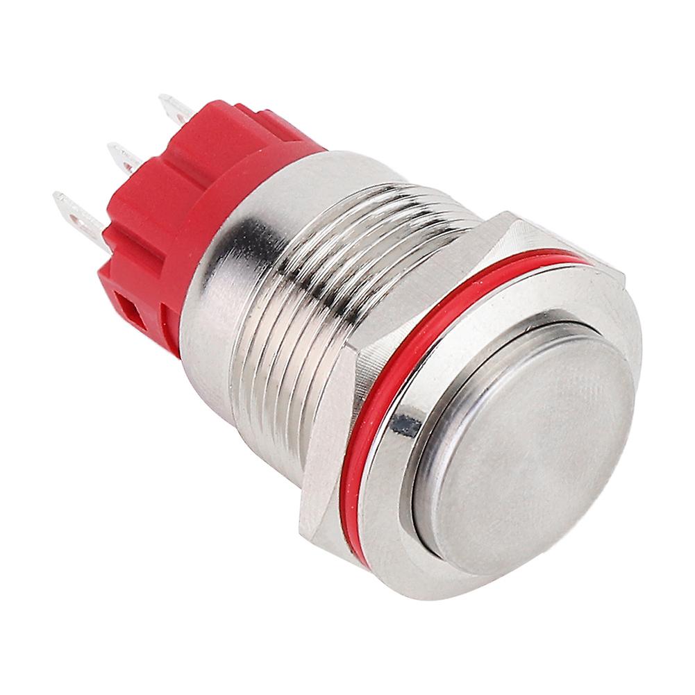 Push Button Switch DC9~30V 19mm 1NO 1NC Stainless Steel Shell Self Locking Switch(High Head Self locking )