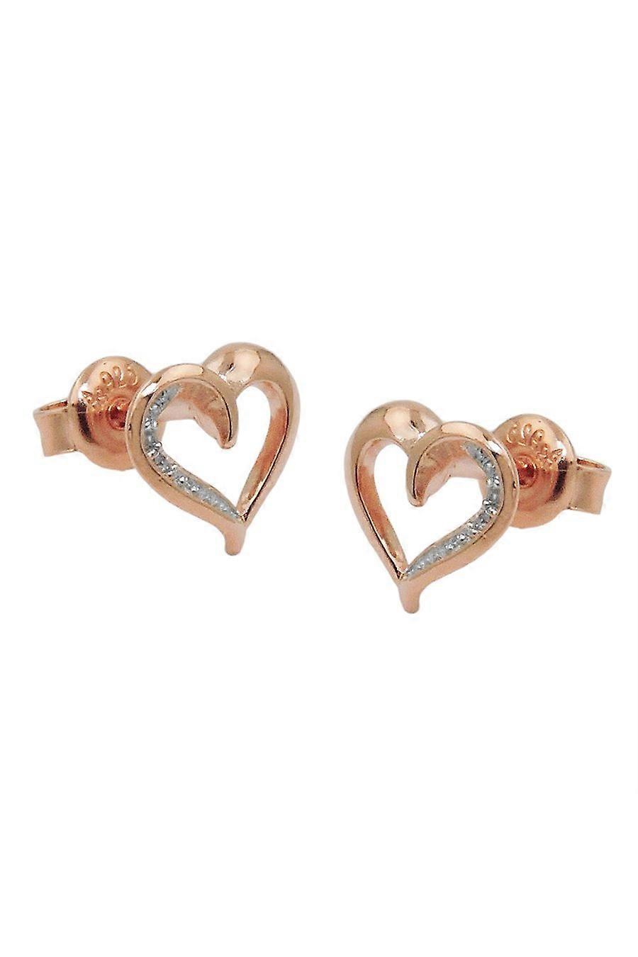 Earrings Red-goldplated Silver 925 - Gl93691