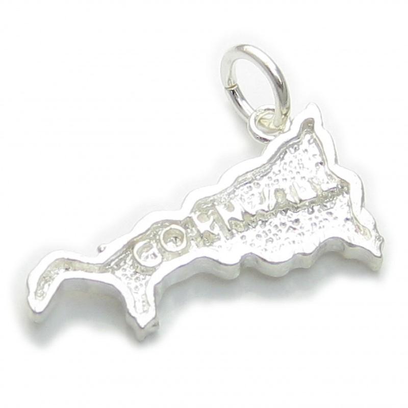 Cornwall Map Sterling Silver Charm .925 X 1 England Maps Charms