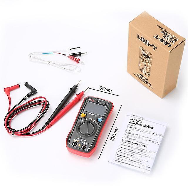 Uni-t Auto Range Mini Digital Multimeter Temperature Tester Ut123 Data Hold Ac Dc Voltmeter Pocket Voltage Ampere Ohm Meter