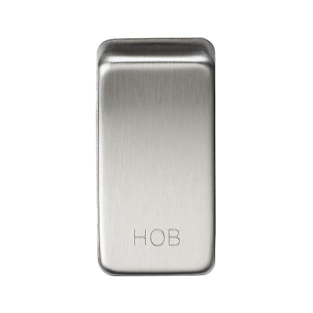 Knightsbridge Switch cover "marked HOB" - brushed chrome - GDHOBBC