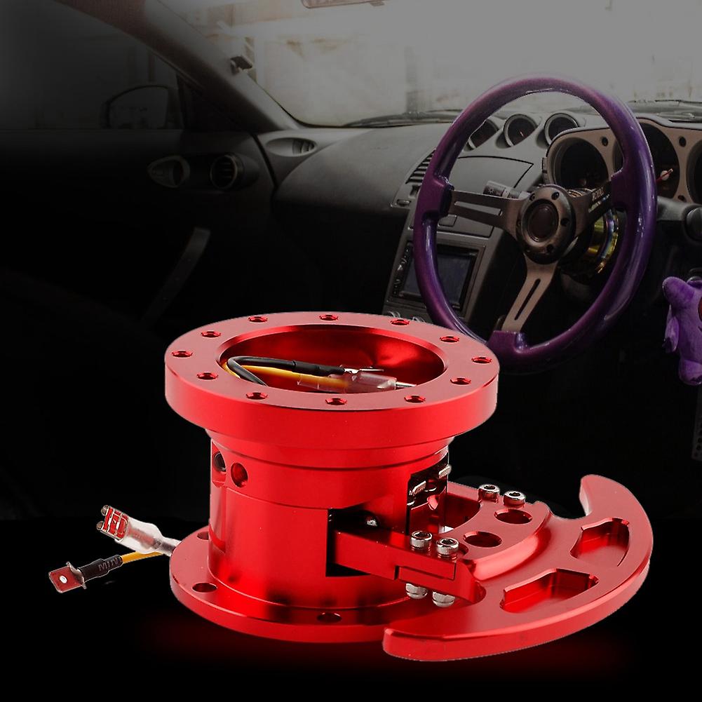 Car Racing Steering Wheel Hub Adapter Quick Release Red Universal