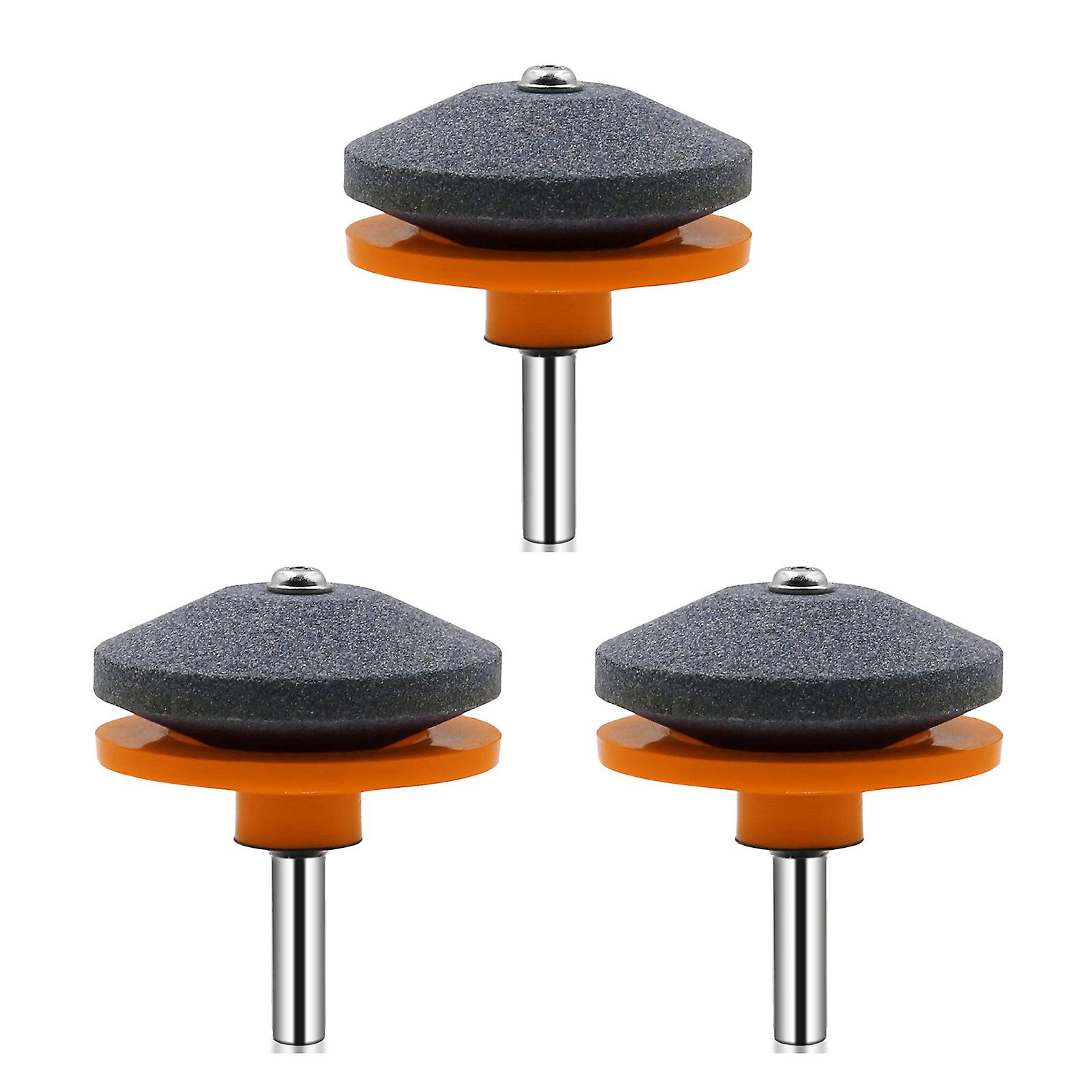 3PCS Lawn Mower Sharpener Set Wear Resistant Sharpening Stone for Sickles Bar Cutter