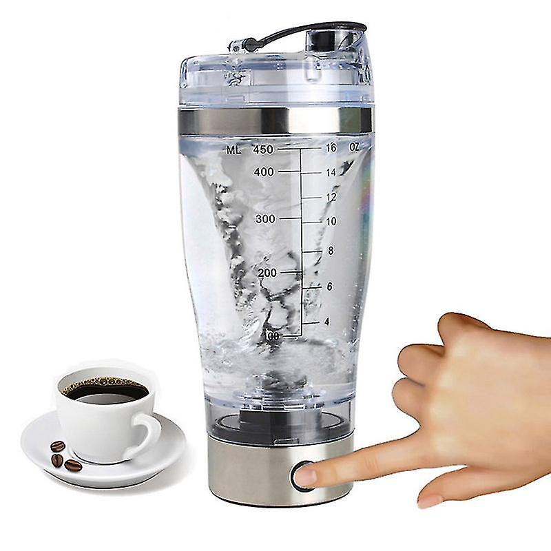 Powered Protein Shaker Bottle , Electric Protein Shaker Blender My Water Bottle Automatic Movement Vortex Tornado 600ml Free Detachable Smart Mixer Cu