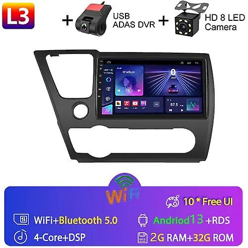Amprime 2din Android Radio For Honda Civic 2013-2017 Car Multimedia Video Player Wifi Gps Carplay Android Auto Stereo Head Unit