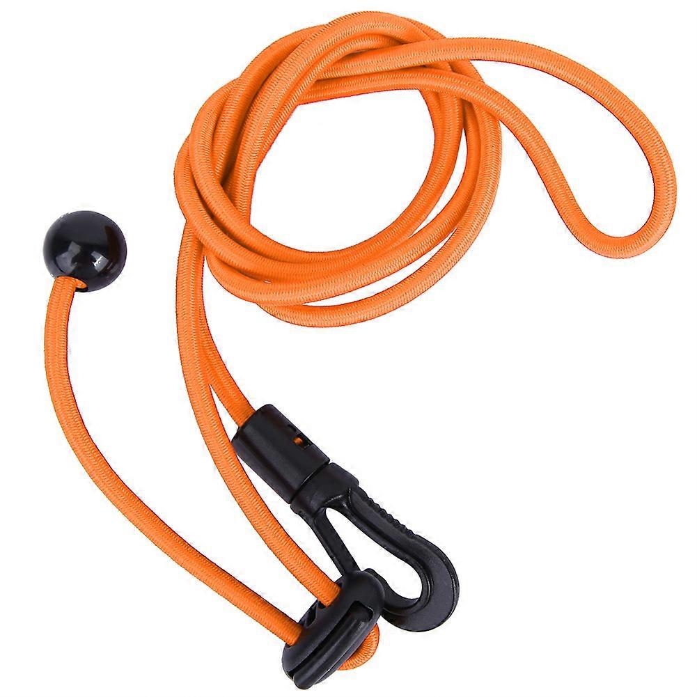 120cm Elastic String Boating Kayak Paddle Safety Rod Leash with Carabiner for Paddling(orange)