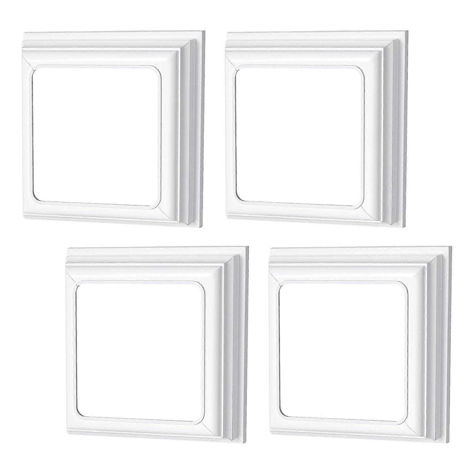 4 Peças de Saias de Poste de Vinil para 4 polegadas x 4 polegadas Simples para Pátios de Corrimãos de Escada