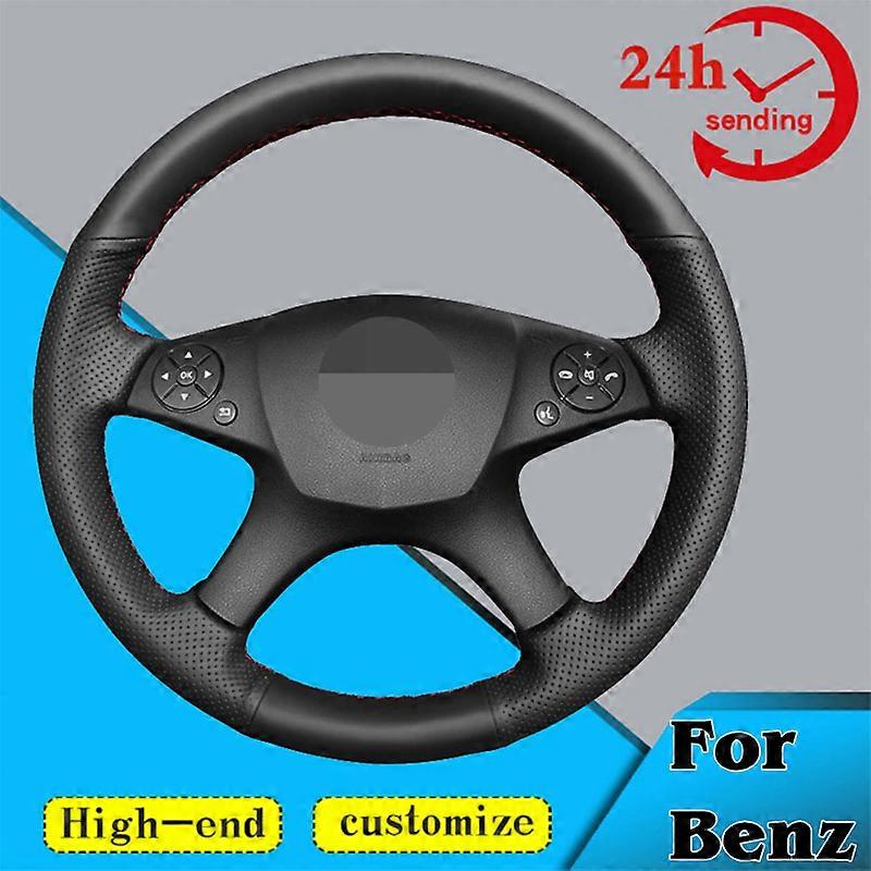 Custom Car Steering Wheel Braid Cover Comfortable 100% Fit For Mercedes Benz C-Class W204 2007 2008 2009 2010 2011 Car Products