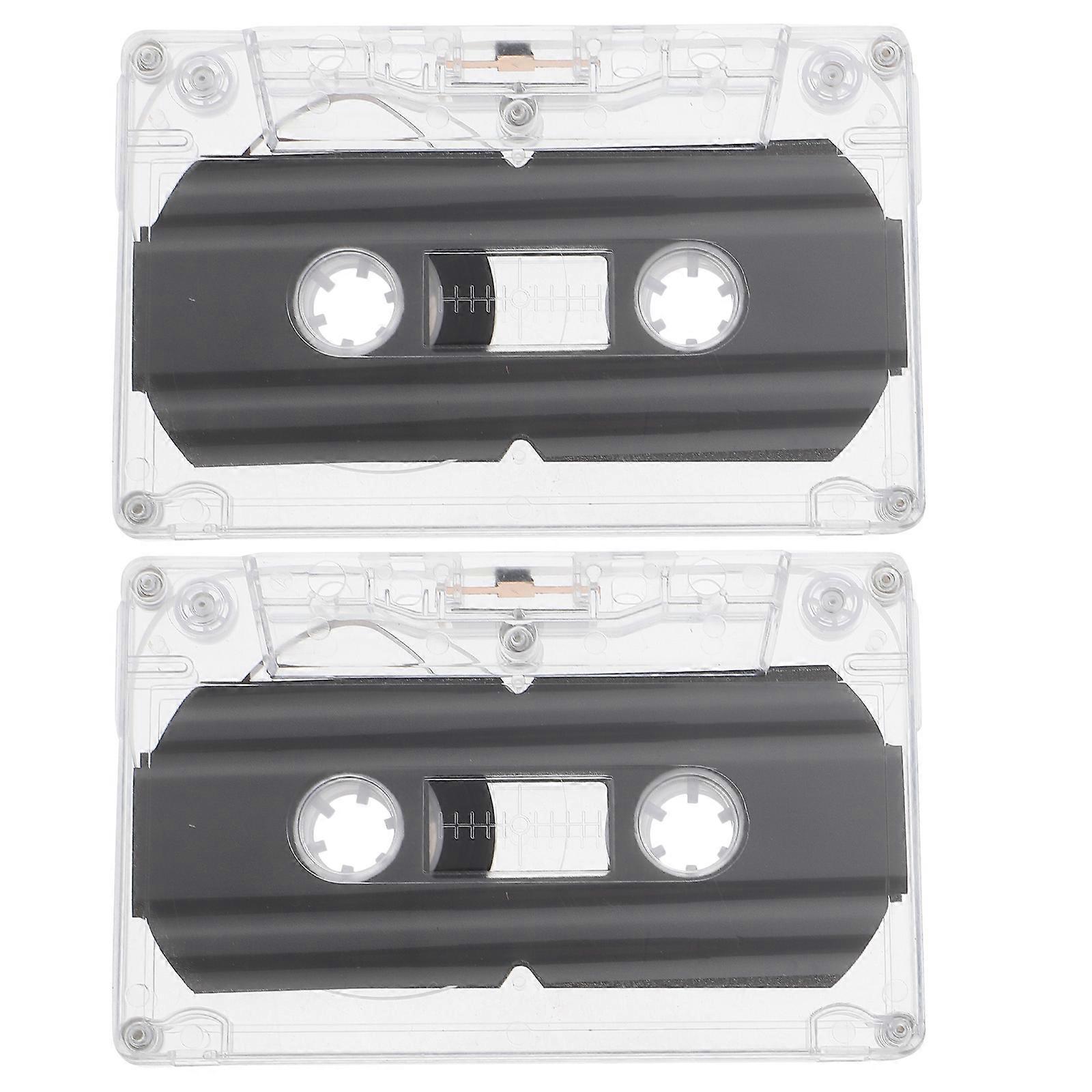 2 Pcs Transparent Tape Blank Cassettes Tapes Transparent Cassettes Tapes 30 Minute Cassettes Blank Cassette Tapes