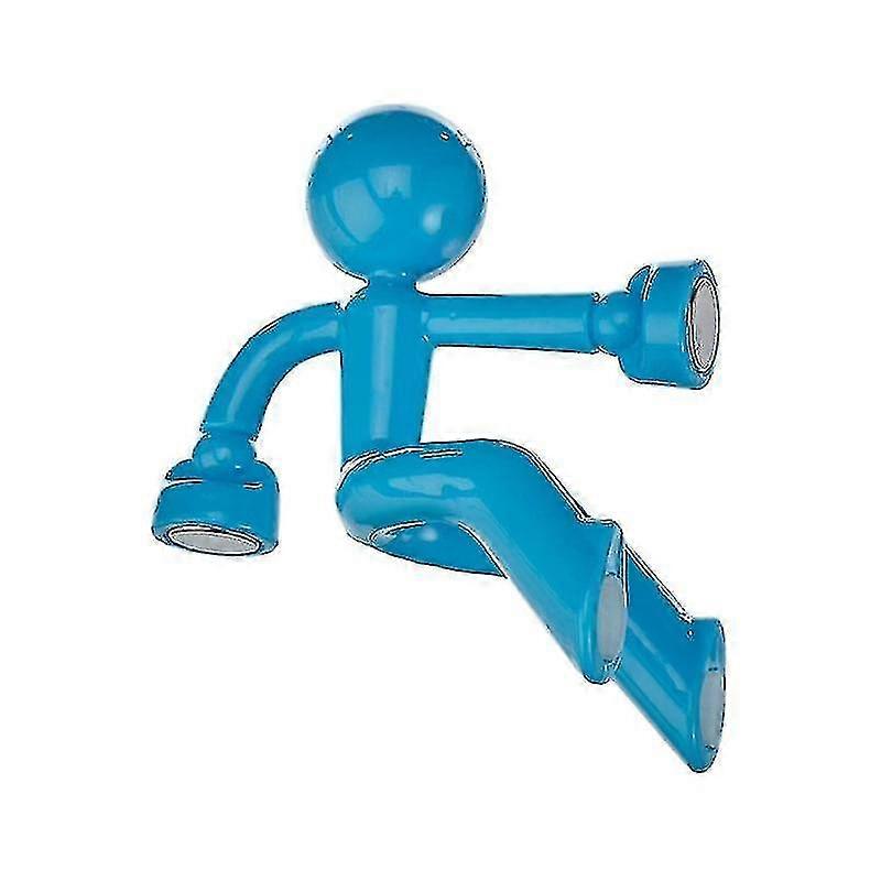 climbing hubby fridge magnet-blue