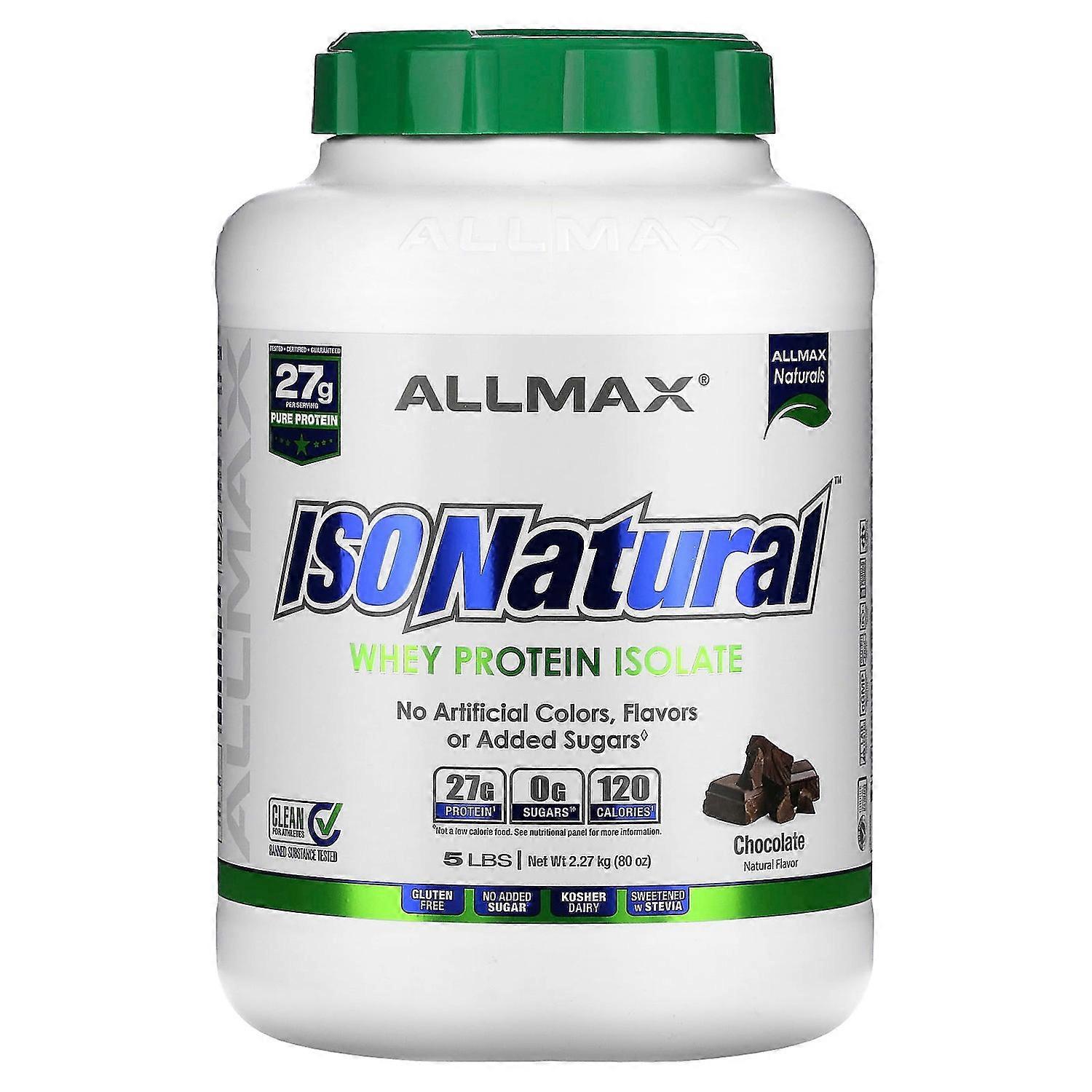 ALLMAX, IsoNatural, Whey Protein Isolate, Chocolate, 5 lbs, (2.27 kg)