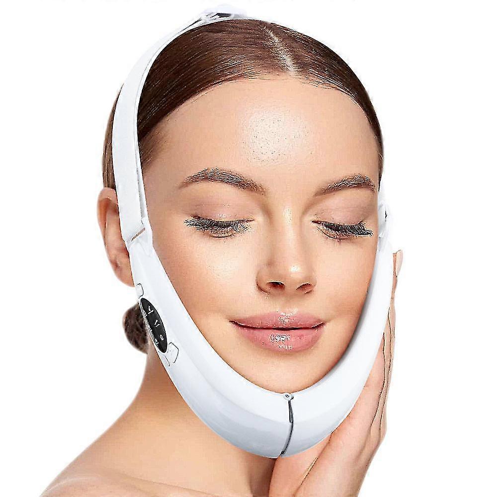 Ems v shape face lifting massager face slimming mask anti wrinkle reduce double chin cheek lift up belt face slimming device