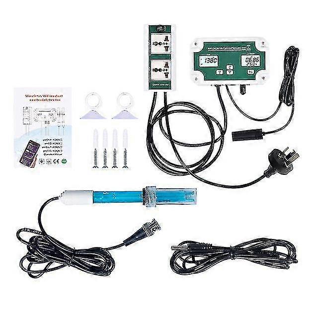 Wifi Online Ph Tds Controlador 3-em-1 Ph / tds / temp Detector de Qualidade da Água Ph Controller Com Relay Plug Eletrodo Recarregável