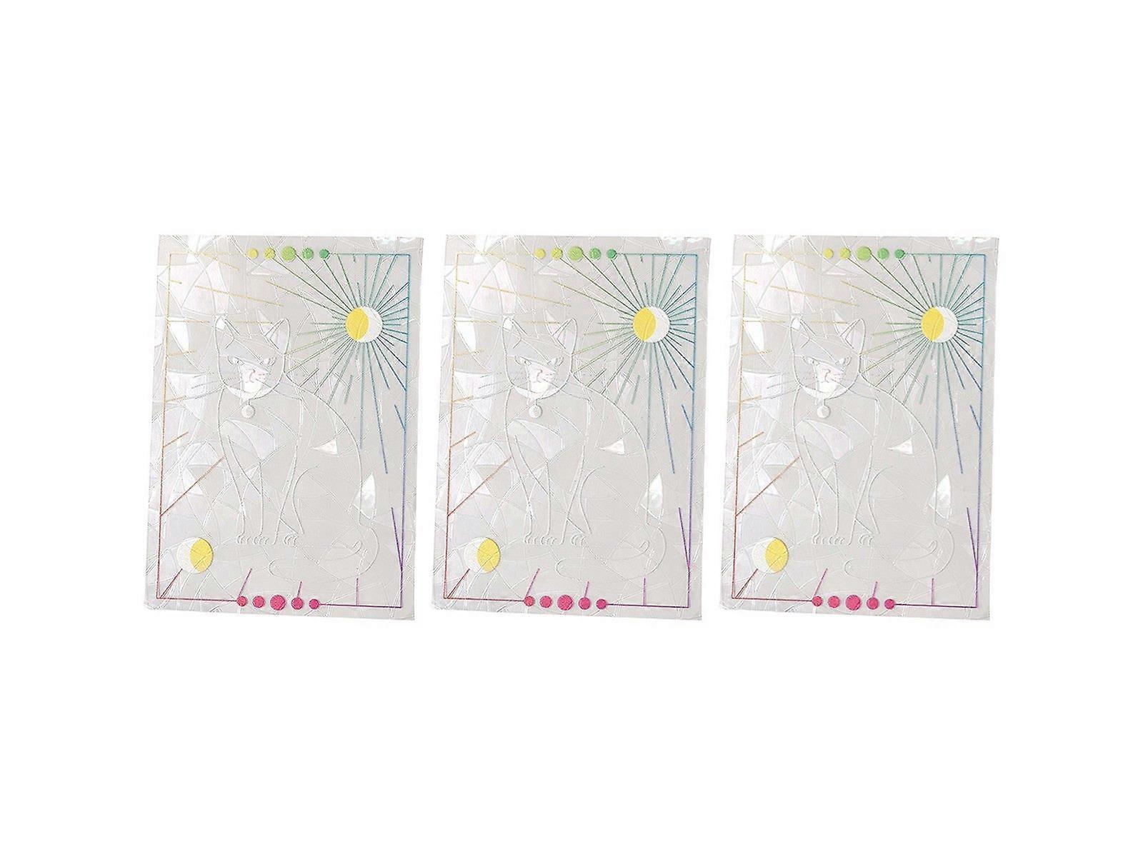 3Pcs Cat Suncatcher Window Sticker Window Clings Static Window Decal