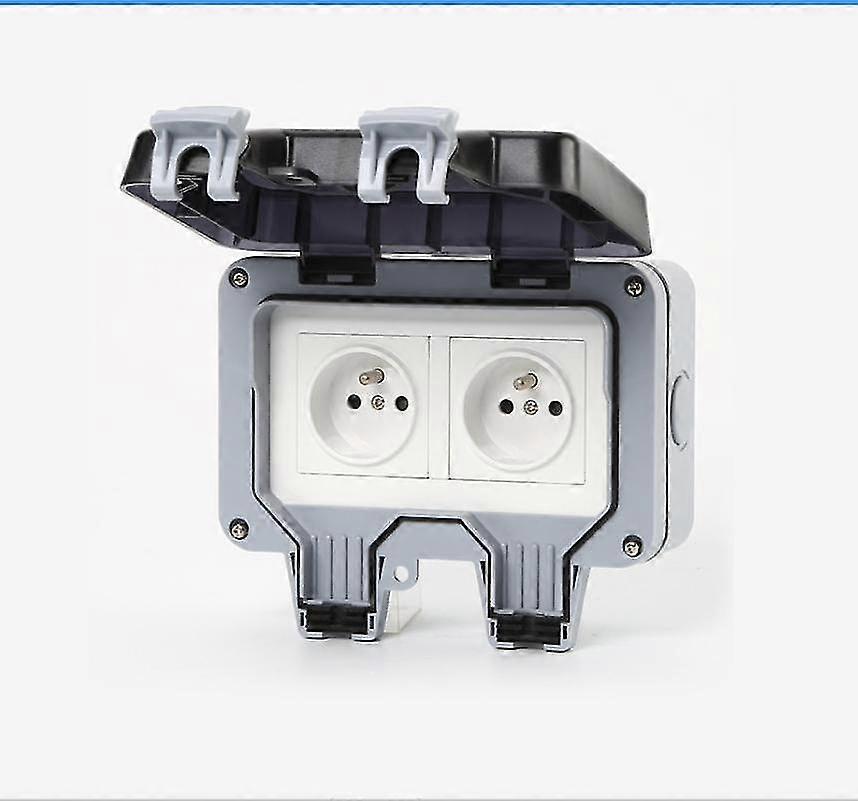 Waterproof Socket Double Outdoor Power Socket Ip66 Waterproof Wall Socket