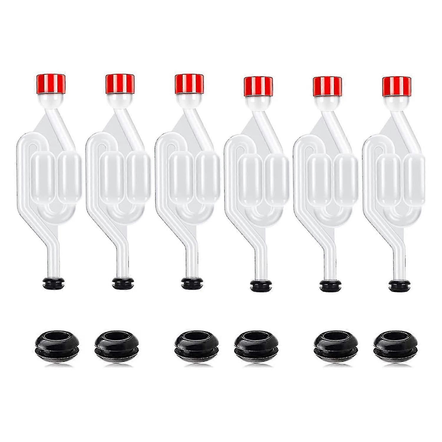 Kit de sas de brassage, 12 sas et 6 anneaux d’étanchéité, sas à vin en plastique pour la fermentation, le brassage, le be