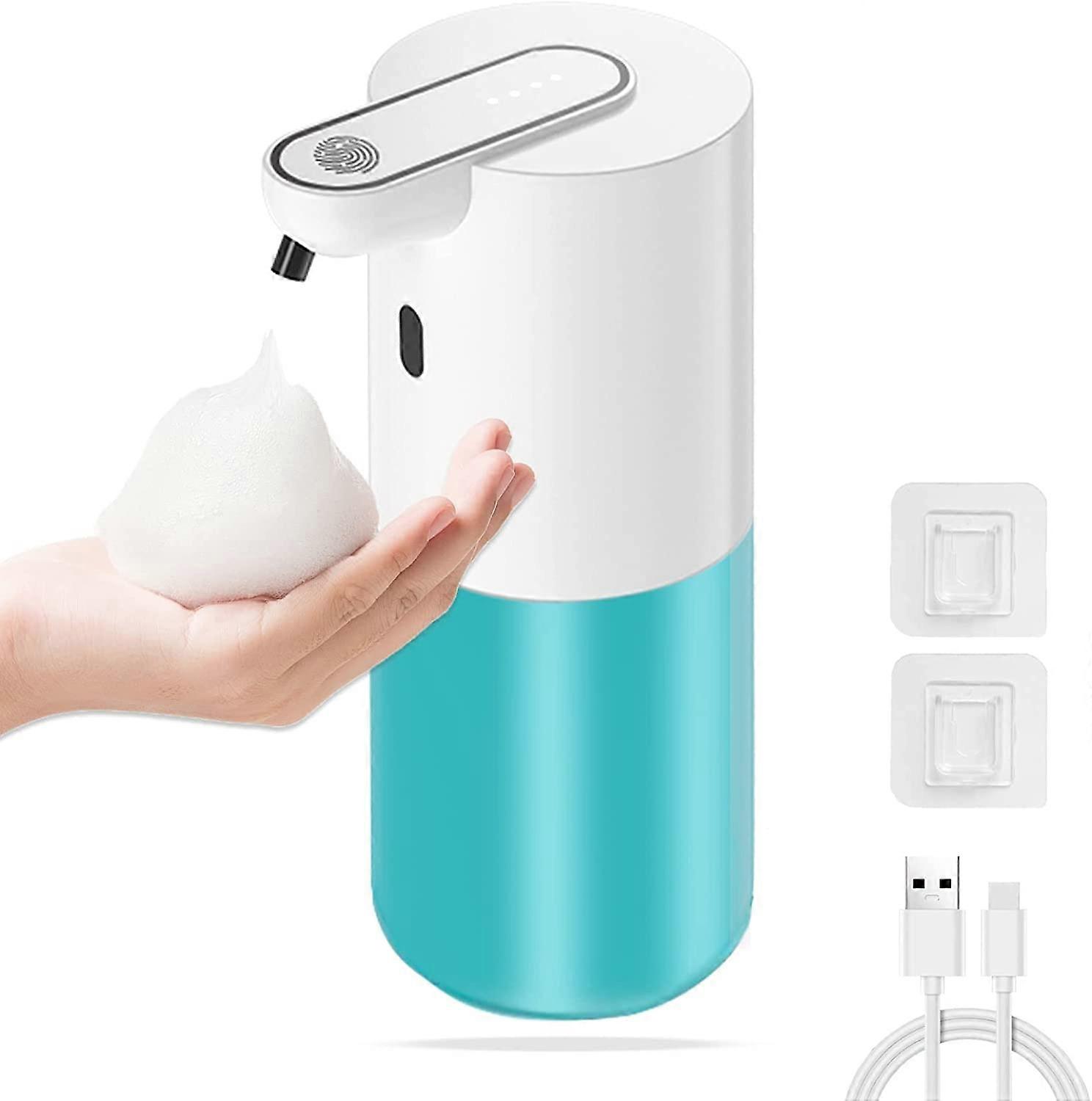 ZK-Automatic soap dispenser, rechargeable electric soap dispenser with non-contact infrared sensor, white wall mounted soap dispenser for bathroom, to