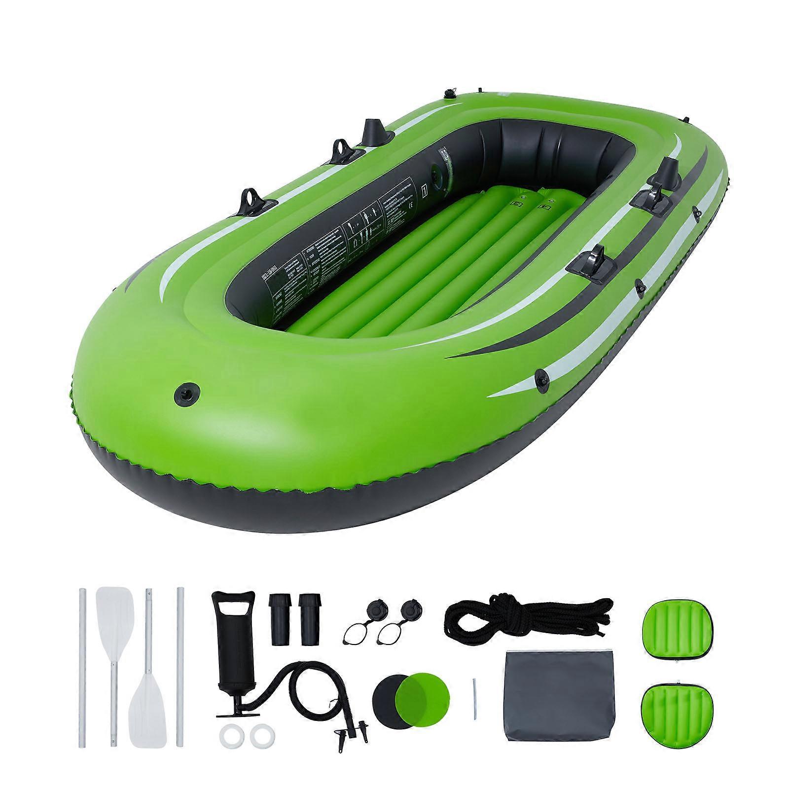 Inflatable Boat,Strong PVC Portable Boat Raft Kayak, High-Output Pump ...
