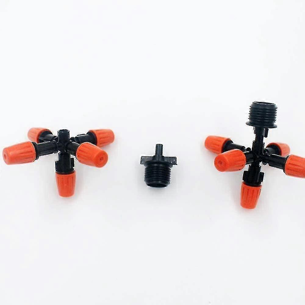 5-head Micro Irrigation System Cooling Nozzle,adjustable Closable Spray Mist Nozzle, Atomizing