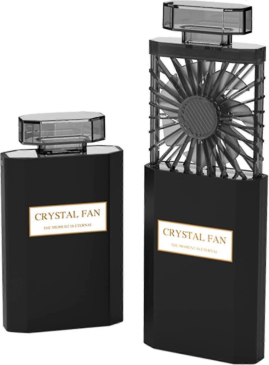 Lady Handheld Fan, Rechargeable With 3 Speeds Setting For Office,black