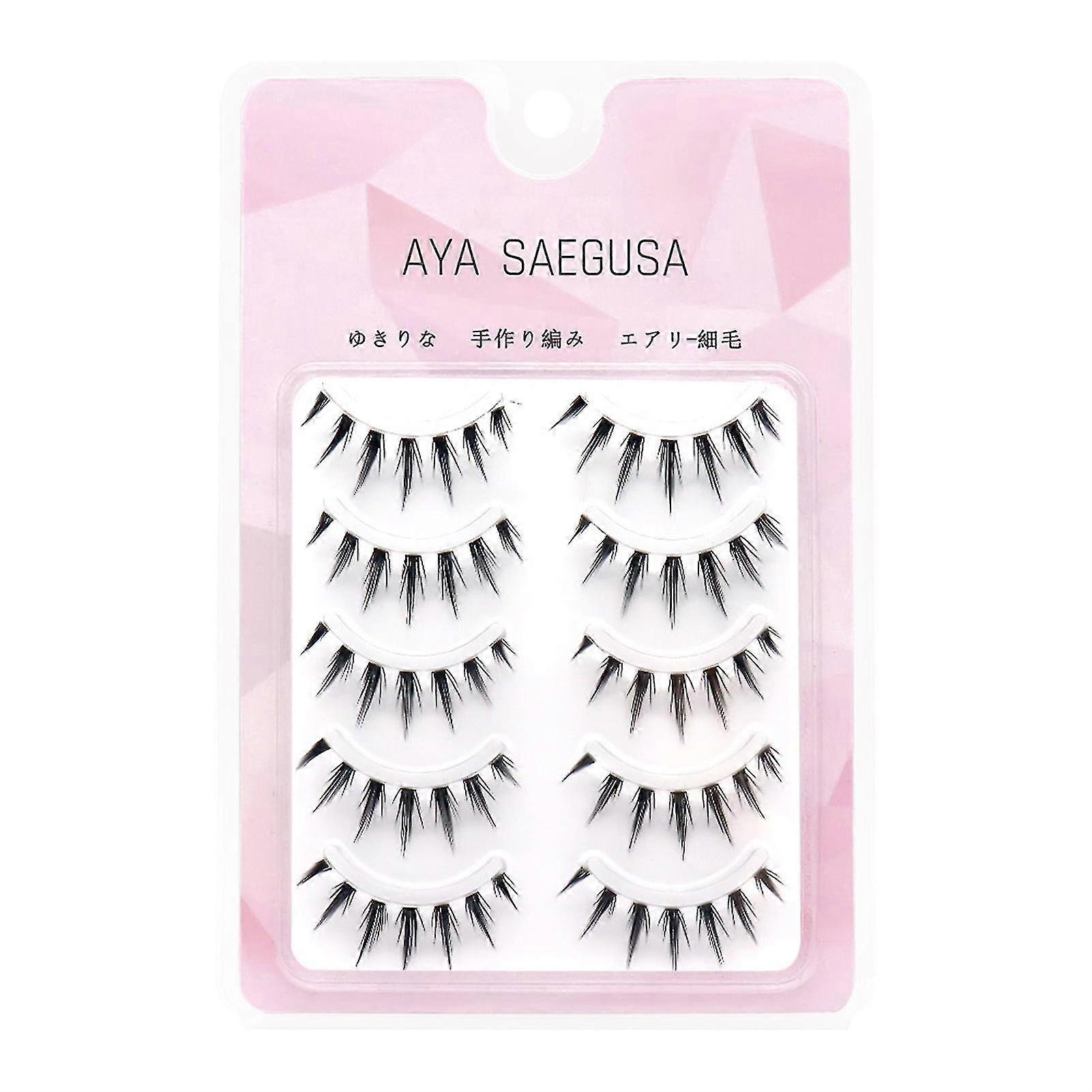 5 Pairs Natural Simulation False Eyelashes Multiple Styles Soft Delicate Lashes Eye Makeup Accessory