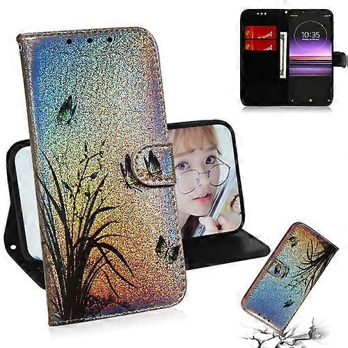 For Sony Xperia 1 / XZ4 Colored Drawing Pattern Colorful Magnetic Buckle Horizontal Flip PU Leather Case