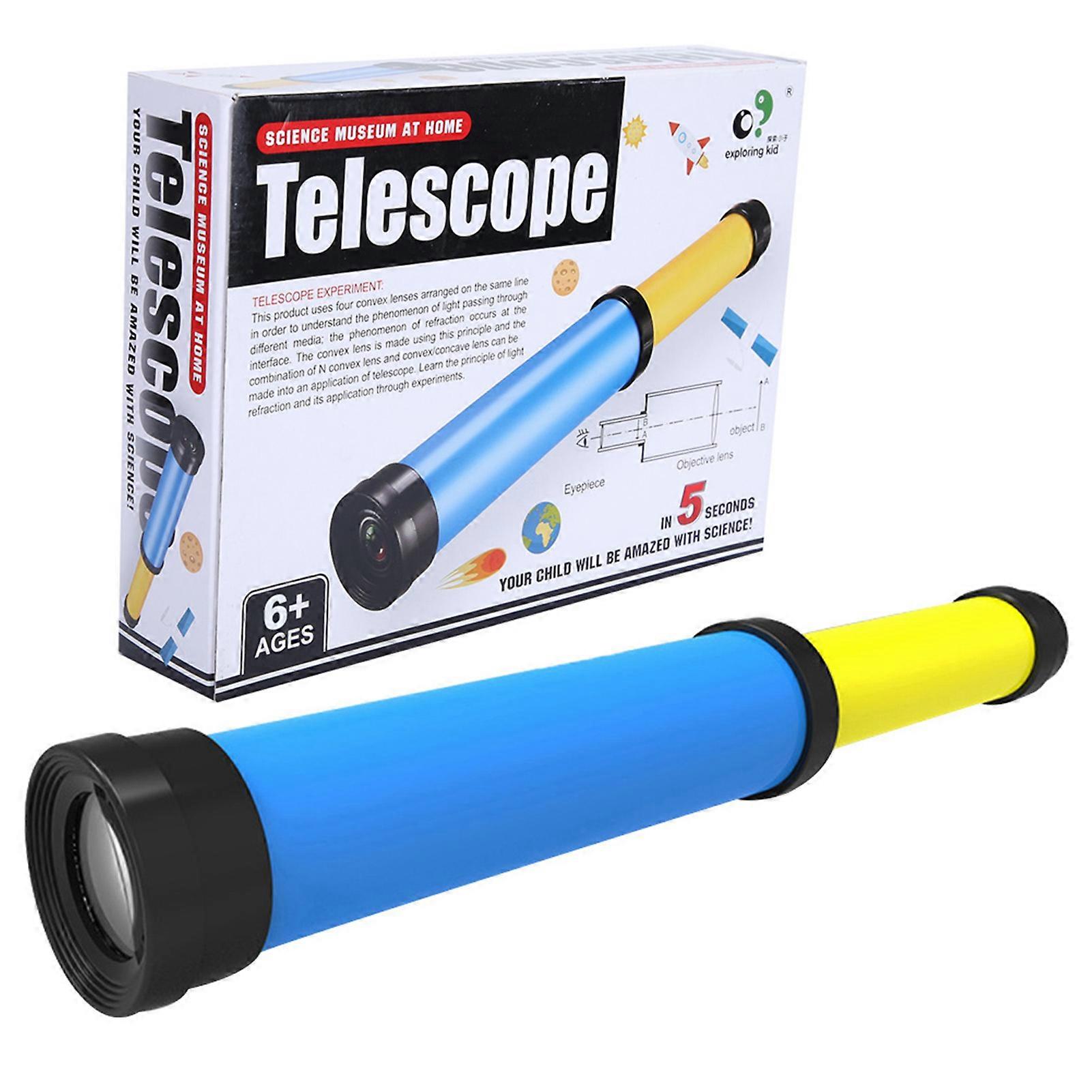 Children Plastic Telescope DIY Making Kit Observation Educational Scientific Toy Accessory